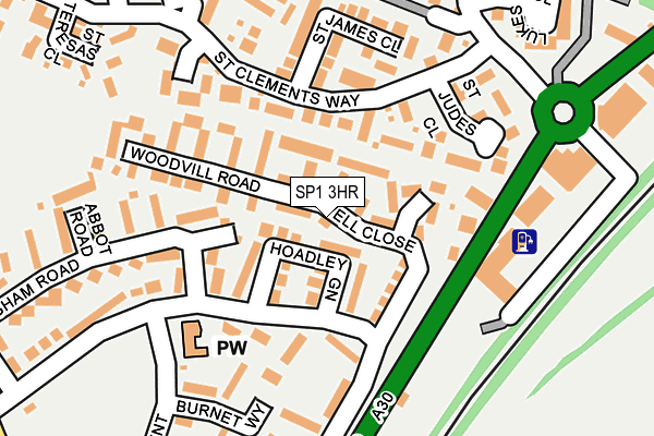 SP1 3HR map - OS OpenMap – Local (Ordnance Survey)