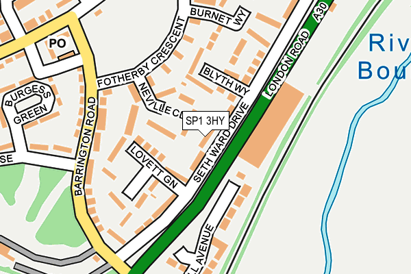 SP1 3HY map - OS OpenMap – Local (Ordnance Survey)