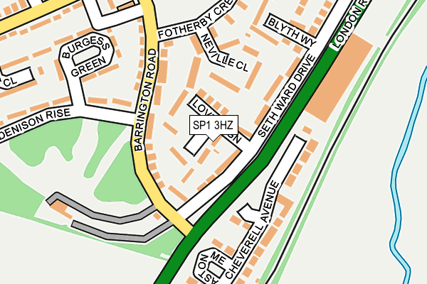 SP1 3HZ map - OS OpenMap – Local (Ordnance Survey)