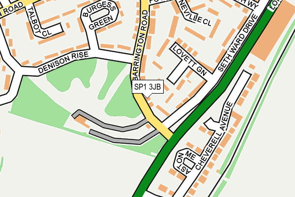 SP1 3JB map - OS OpenMap – Local (Ordnance Survey)