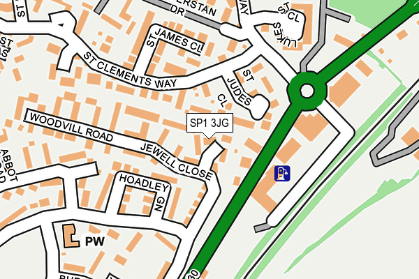 SP1 3JG map - OS OpenMap – Local (Ordnance Survey)