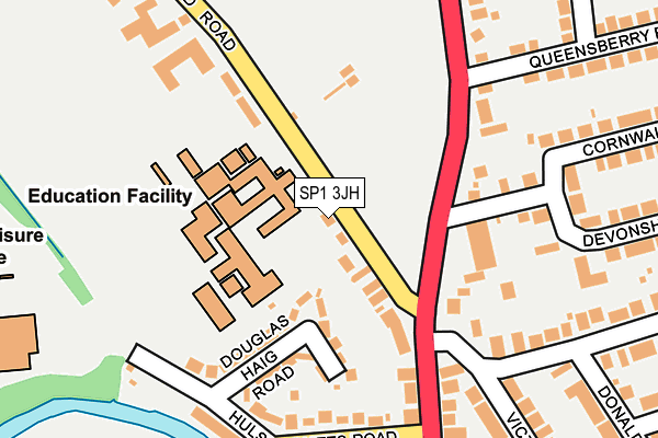 SP1 3JH map - OS OpenMap – Local (Ordnance Survey)