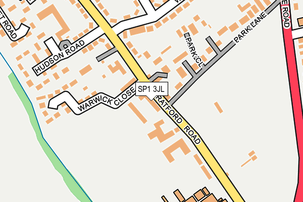 SP1 3JL map - OS OpenMap – Local (Ordnance Survey)
