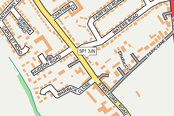 SP1 3JN map - OS OpenMap – Local (Ordnance Survey)