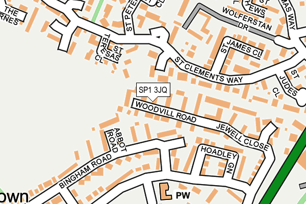 SP1 3JQ map - OS OpenMap – Local (Ordnance Survey)