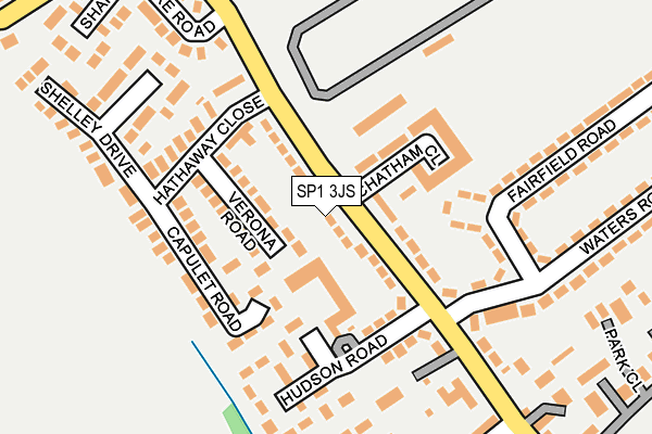 SP1 3JS map - OS OpenMap – Local (Ordnance Survey)
