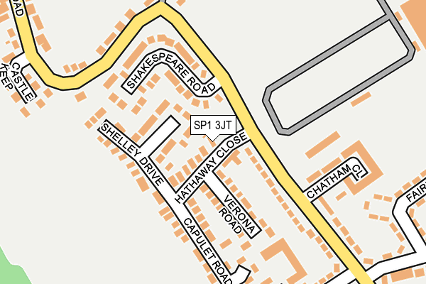 SP1 3JT map - OS OpenMap – Local (Ordnance Survey)