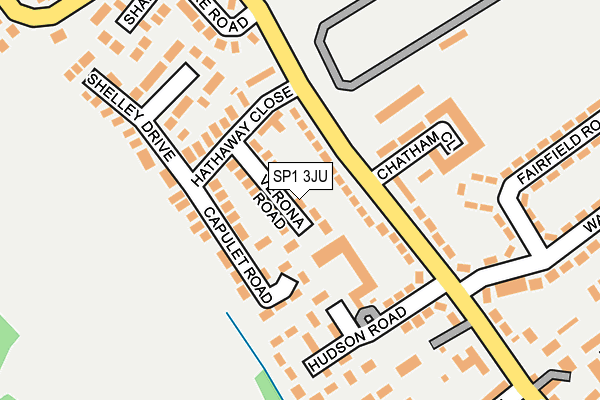 SP1 3JU map - OS OpenMap – Local (Ordnance Survey)