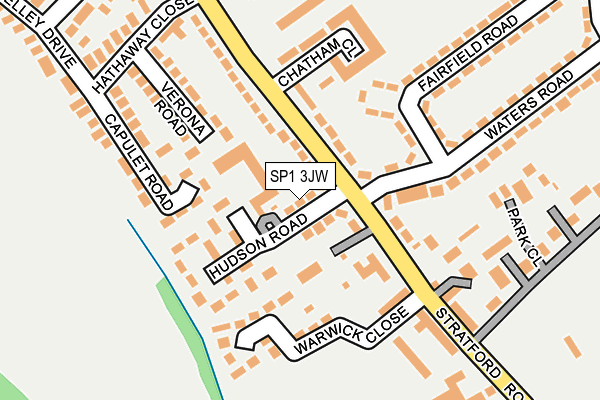 SP1 3JW map - OS OpenMap – Local (Ordnance Survey)