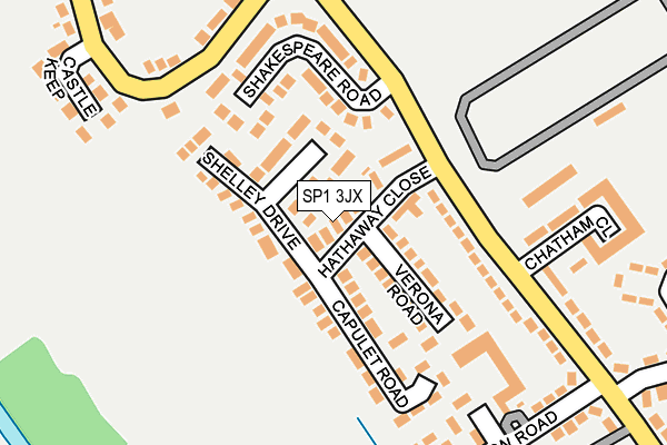 SP1 3JX map - OS OpenMap – Local (Ordnance Survey)