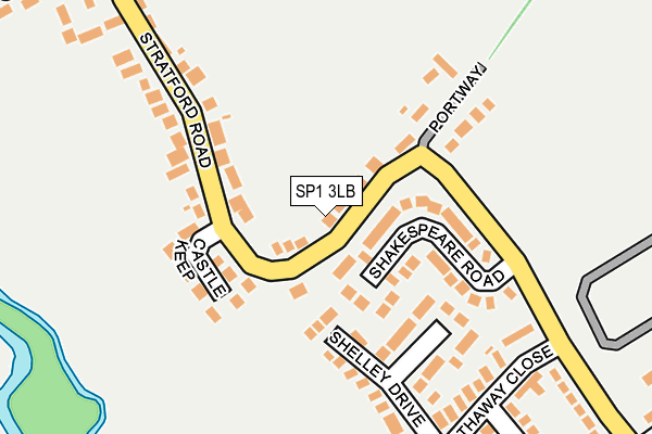 SP1 3LB map - OS OpenMap – Local (Ordnance Survey)