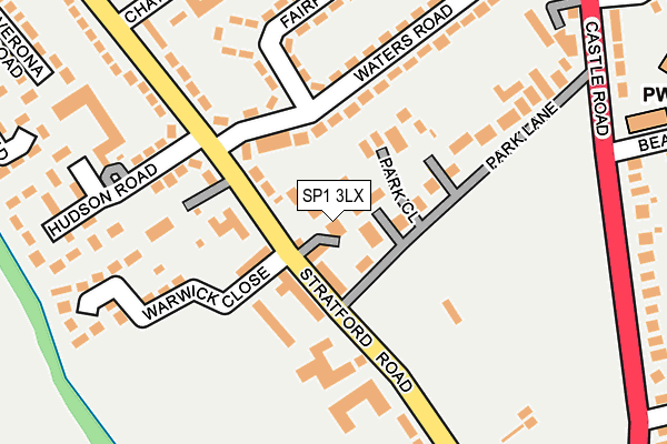 SP1 3LX map - OS OpenMap – Local (Ordnance Survey)