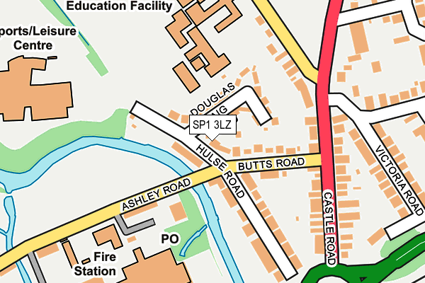 SP1 3LZ map - OS OpenMap – Local (Ordnance Survey)