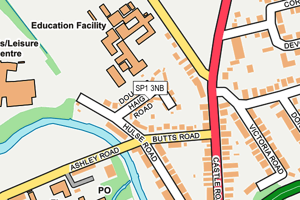 SP1 3NB map - OS OpenMap – Local (Ordnance Survey)