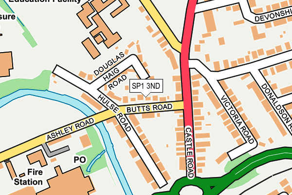 SP1 3ND map - OS OpenMap – Local (Ordnance Survey)