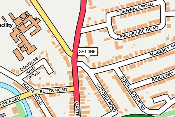 SP1 3NE map - OS OpenMap – Local (Ordnance Survey)
