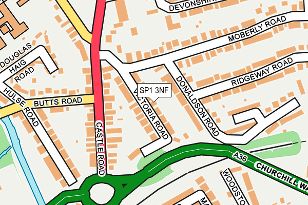 SP1 3NF map - OS OpenMap – Local (Ordnance Survey)