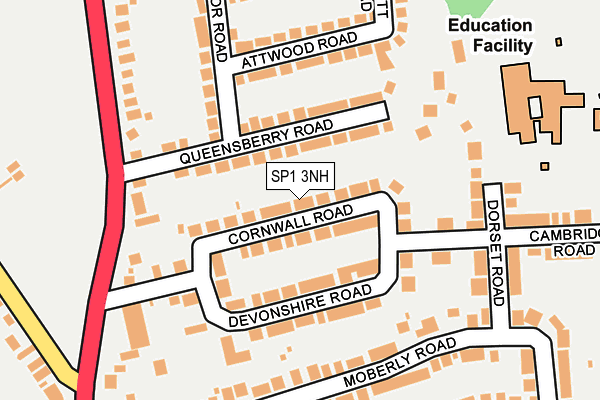 SP1 3NH map - OS OpenMap – Local (Ordnance Survey)