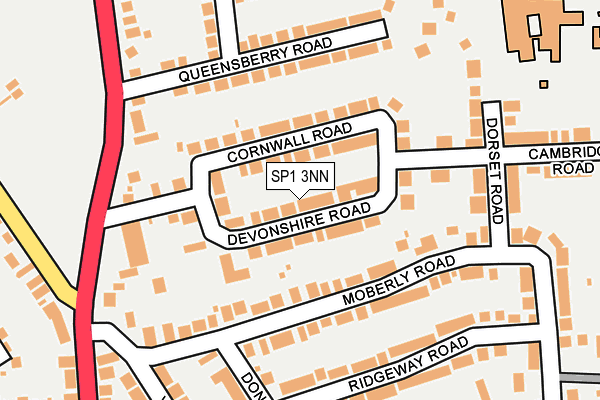 SP1 3NN map - OS OpenMap – Local (Ordnance Survey)