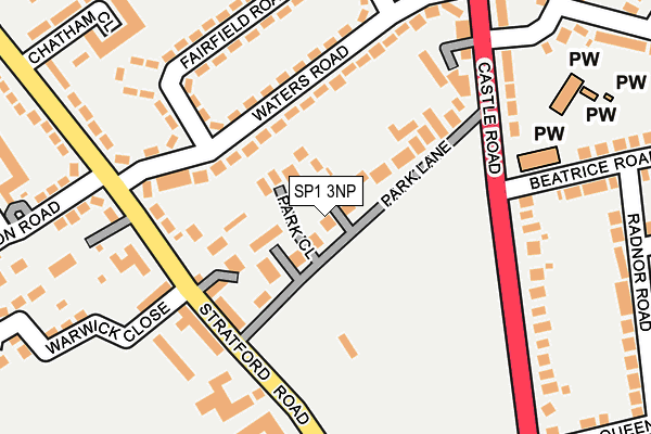 SP1 3NP map - OS OpenMap – Local (Ordnance Survey)