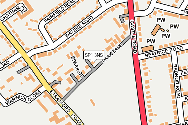 SP1 3NS map - OS OpenMap – Local (Ordnance Survey)