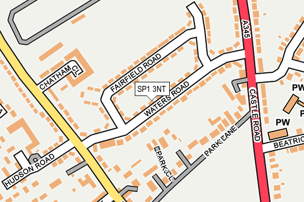 SP1 3NT map - OS OpenMap – Local (Ordnance Survey)