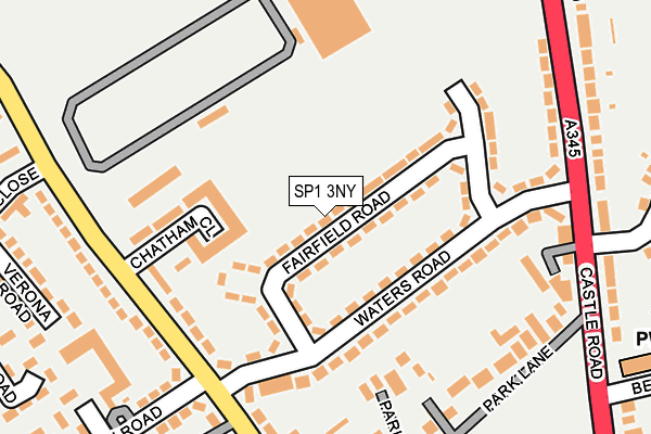 SP1 3NY map - OS OpenMap – Local (Ordnance Survey)