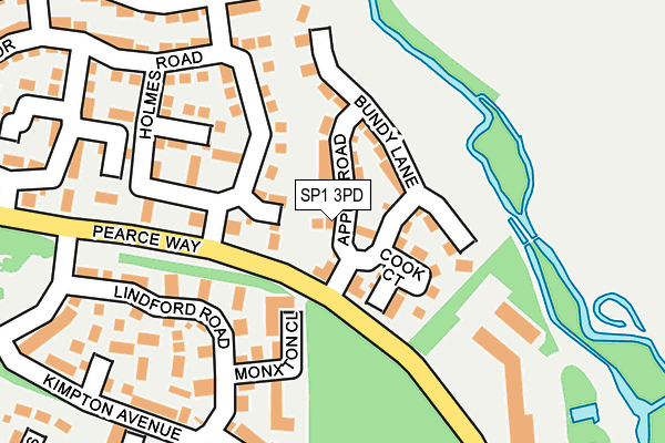 SP1 3PD map - OS OpenMap – Local (Ordnance Survey)