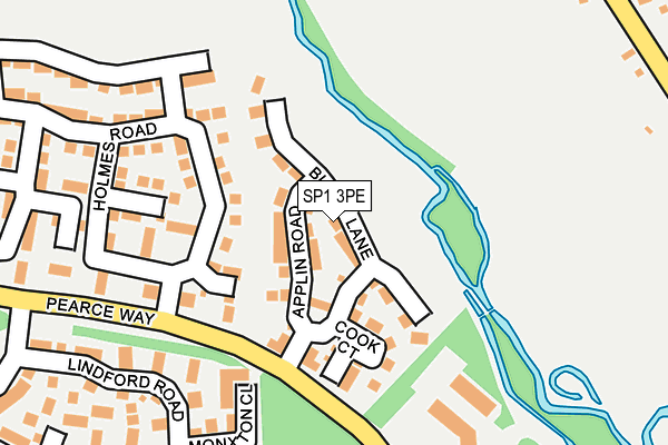 SP1 3PE map - OS OpenMap – Local (Ordnance Survey)