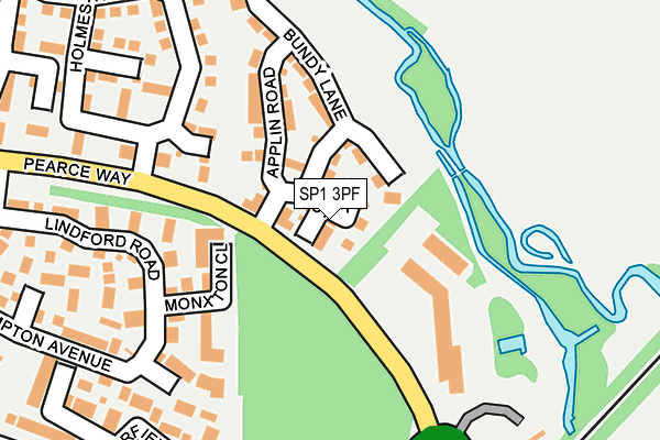 SP1 3PF map - OS OpenMap – Local (Ordnance Survey)