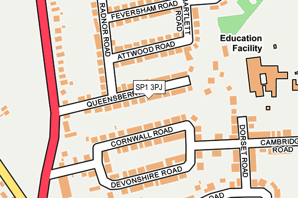 SP1 3PJ map - OS OpenMap – Local (Ordnance Survey)