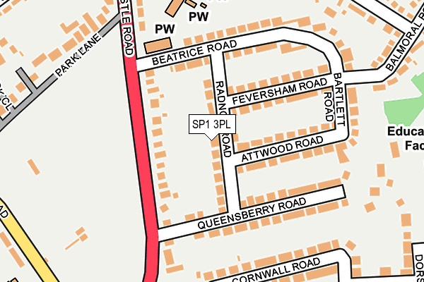 SP1 3PL map - OS OpenMap – Local (Ordnance Survey)