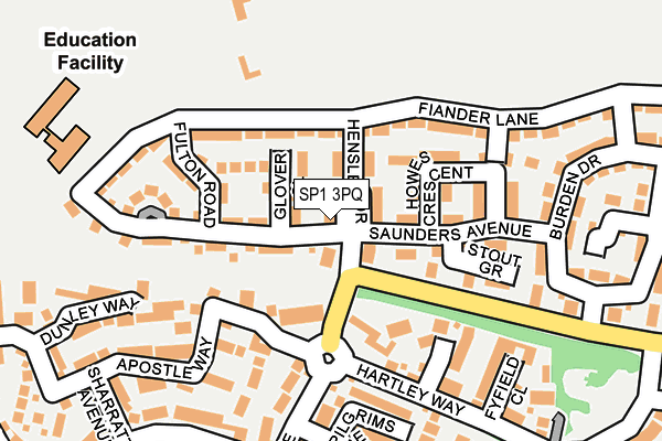 SP1 3PQ map - OS OpenMap – Local (Ordnance Survey)