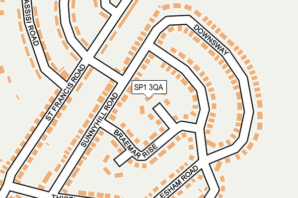 SP1 3QA map - OS OpenMap – Local (Ordnance Survey)