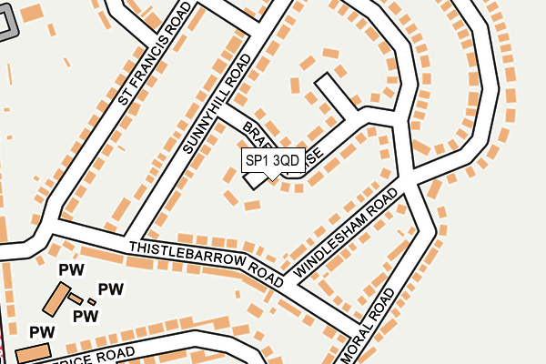 SP1 3QD map - OS OpenMap – Local (Ordnance Survey)