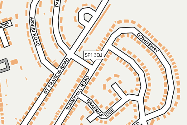 SP1 3QJ map - OS OpenMap – Local (Ordnance Survey)