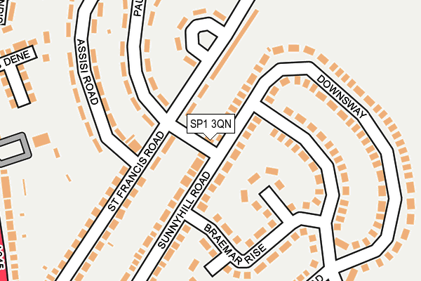 SP1 3QN map - OS OpenMap – Local (Ordnance Survey)