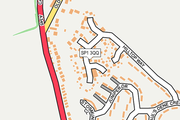 SP1 3QQ map - OS OpenMap – Local (Ordnance Survey)