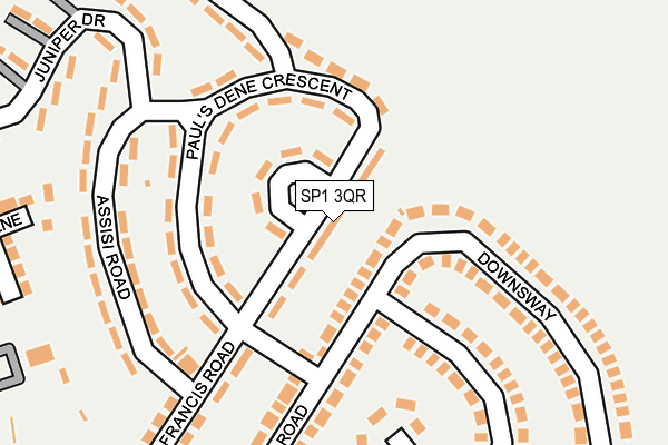 SP1 3QR map - OS OpenMap – Local (Ordnance Survey)