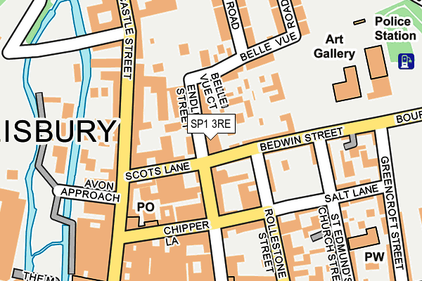 SP1 3RE map - OS OpenMap – Local (Ordnance Survey)