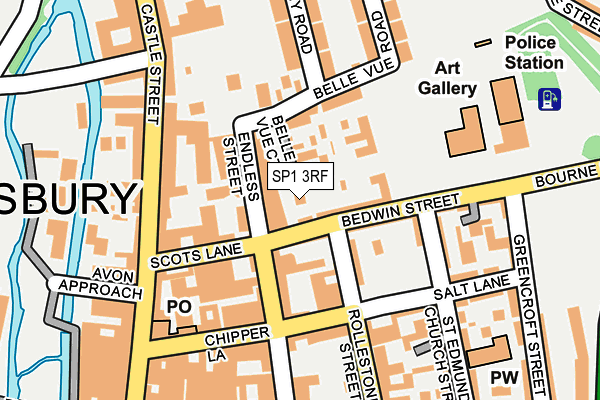 SP1 3RF map - OS OpenMap – Local (Ordnance Survey)