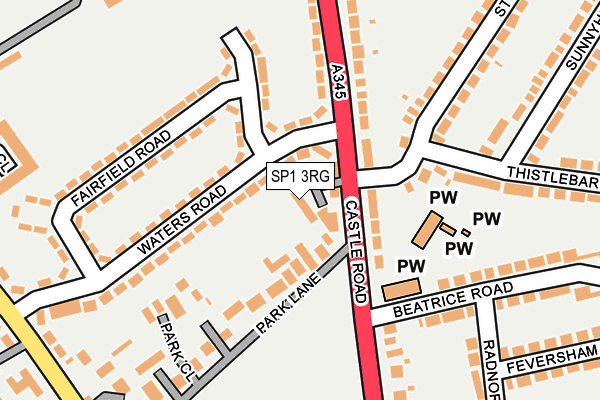 SP1 3RG map - OS OpenMap – Local (Ordnance Survey)