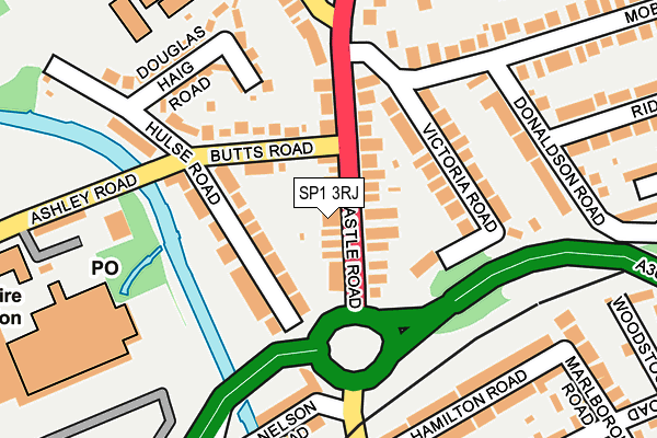 SP1 3RJ map - OS OpenMap – Local (Ordnance Survey)