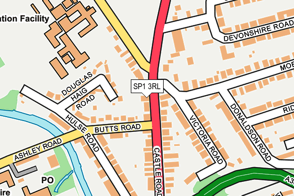 SP1 3RL map - OS OpenMap – Local (Ordnance Survey)