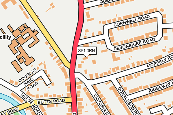 SP1 3RN map - OS OpenMap – Local (Ordnance Survey)