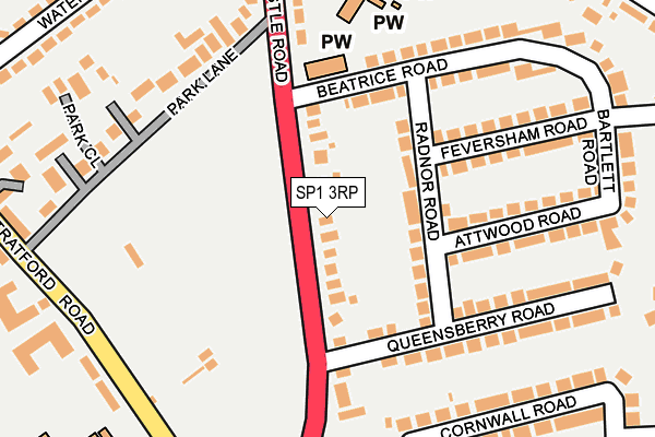 SP1 3RP map - OS OpenMap – Local (Ordnance Survey)