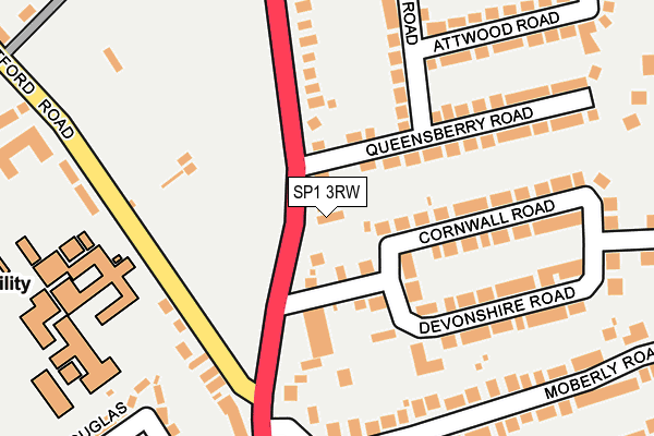 SP1 3RW map - OS OpenMap – Local (Ordnance Survey)