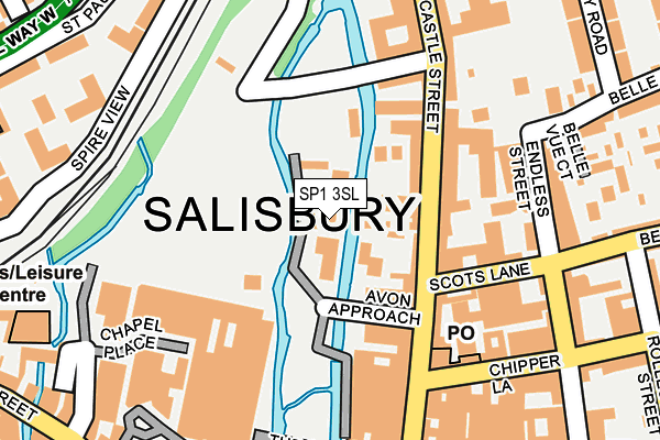 SP1 3SL map - OS OpenMap – Local (Ordnance Survey)