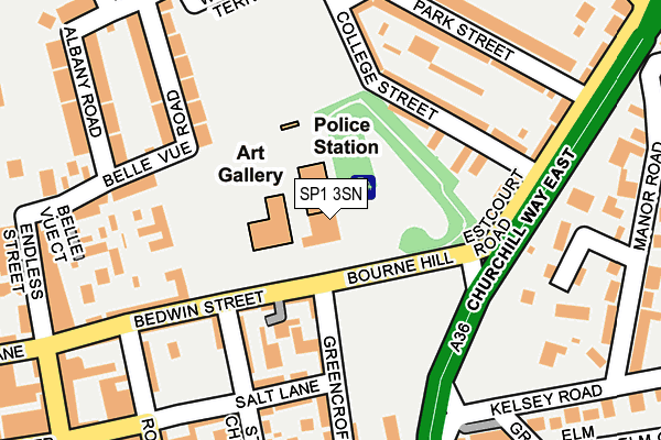 SP1 3SN map - OS OpenMap – Local (Ordnance Survey)