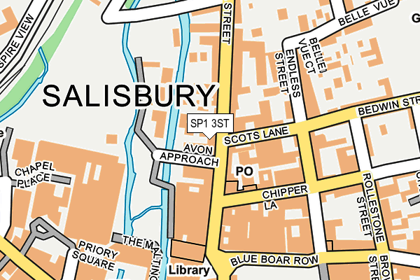 SP1 3ST map - OS OpenMap – Local (Ordnance Survey)